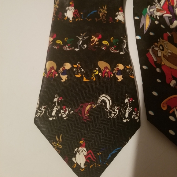 Looney Tunes Lot of 2 Neck Ties Vintage Christmas - Picture 3 of 8